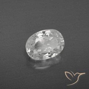 Zircone Bianco naturale da 3.27 ct, Ovale, VVS-VS