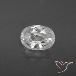 3.23ct Naturale Bianco Zircone, Ovale, VS
