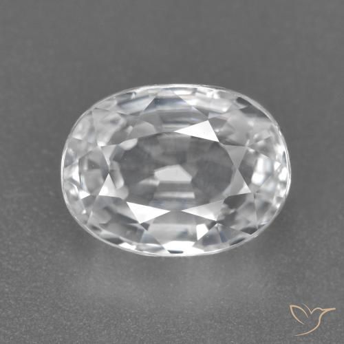 3.06ct Naturale Bianco Zircone, Ovale, VVS