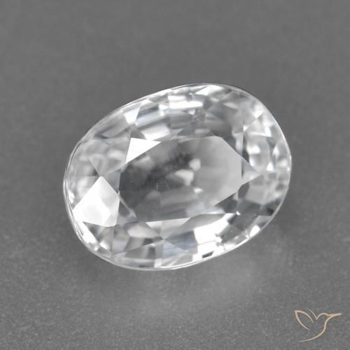 Zircone Bianco naturale da 3.06 ct, Ovale, VVS