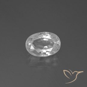 3.17ct Naturale Bianco Zircone, Ovale, VS