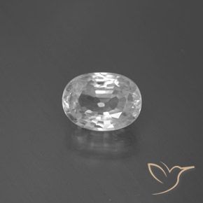 3.17ct Naturale Bianco Zircone, Ovale, VS