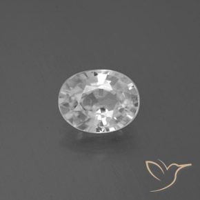3.02ct Naturale Bianco Zircone, Ovale, VVS-VS