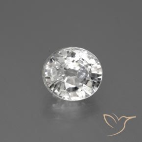 2.84ct Naturale Bianco Zircone, Ovale, VVS