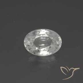 2.53ct Naturale Bianco caldo Zircone, Ovale, VVS