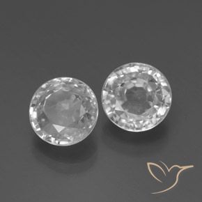 4.79ctw Naturale Bianco Zircone, Rotondo, VVS