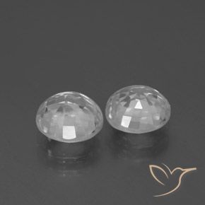 Gemme di Zircone Bianco naturale da 4.79 ct, Rotondo, VVS