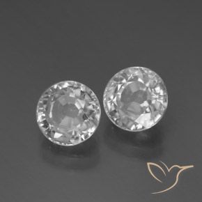Gemme di Zircone Bianco naturale da 4.22 ct, Rotondo, VVS-VS