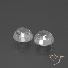Gemme di Zircone Bianco naturale da 4.22 ct, Rotondo, VVS-VS