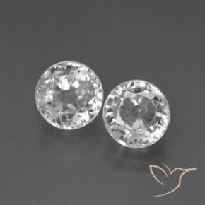 4.46ctw Naturale Bianco Zircone, Rotondo, VVS
