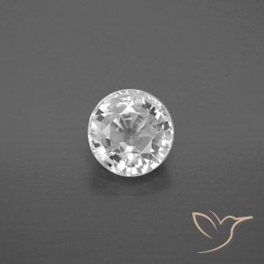 2.31ct Naturale Bianco Zircone, Rotondo, VVS-VS