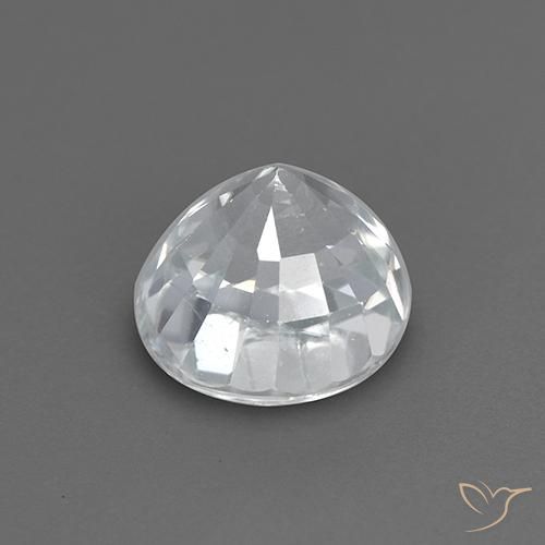 Zircone Bianco naturale da 2.28 ct, Rotondo, VVS-VS
