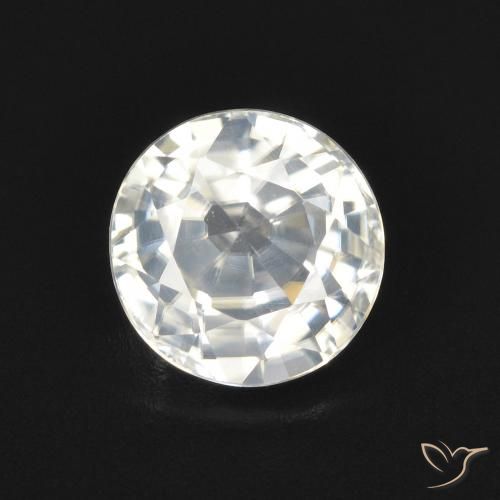 2.05ct Naturale Bianco caldo Zircone, Rotondo, VVS