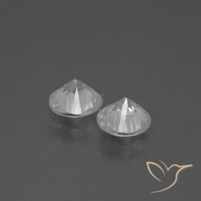 Gemme di Zircone Bianco naturale da 1.79 ct, Rotondo, VVS-VS