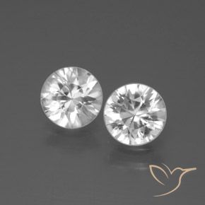 2.26ctw Naturale Bianco Zircone, Rotondo, VVS-VS