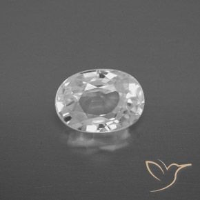 2.91ct Naturale Bianco Zircone, Ovale, VVS