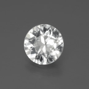 Zircone naturale bianco da 2,21 ct, taglio rotondo, VS