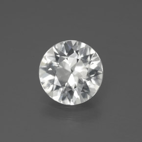 Zircone naturale bianco da 2,21 ct, taglio rotondo, VS
