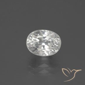 3.24ct Naturale Bianco caldo Zircone, Ovale, VVS