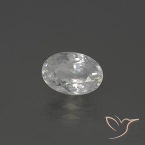 2.22ct Naturale Bianco caldo Zircone, Ovale, VVS
