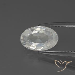 2.36ct Naturale Bianco caldo Zircone, Ovale, VVS