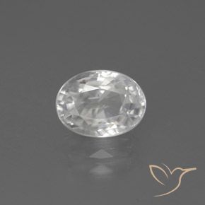3.05ct Naturale Bianco Zircone, Ovale, VVS-VS
