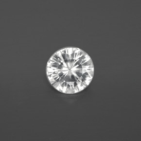 Zircone naturale bianco da 0,77 ct, taglio rotondo, VS