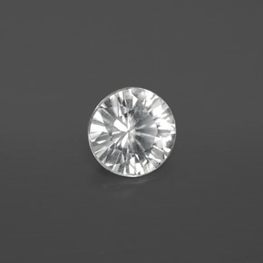 Zircone naturale bianco da 0,77 ct, taglio rotondo, VS