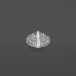 Zircone naturale bianco da 0,77 ct, taglio rotondo, VS