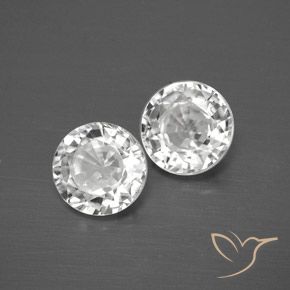 Gemme di Zircone Bianco naturale da 3.59 ct, Rotondo, VVS-VS