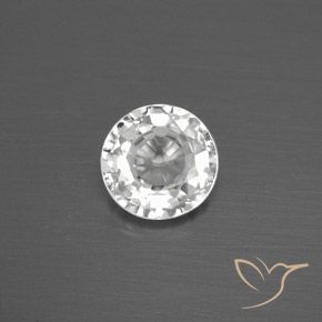 1.79ct Naturale Bianco Zircone, Rotondo, VVS