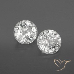 Gemme di Zircone Bianco caldo naturale da 3.59 ct, Rotondo, VVS
