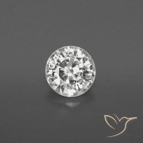1.88ct Naturale Bianco caldo Zircone, Rotondo, VVS