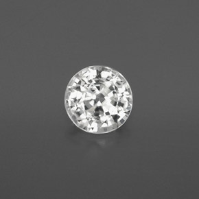 Zircone naturale bianco da 1,82 ct, taglio rotondo, VVS