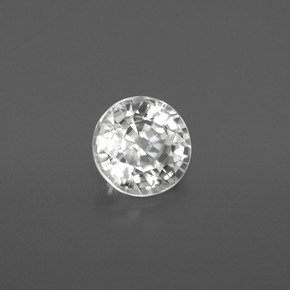 Zircone naturale bianco da 1,82 ct, taglio rotondo, VVS