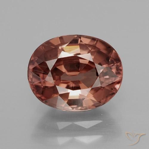 3.05ct Naturale Rosso scuro Zircone, Ovale, VS