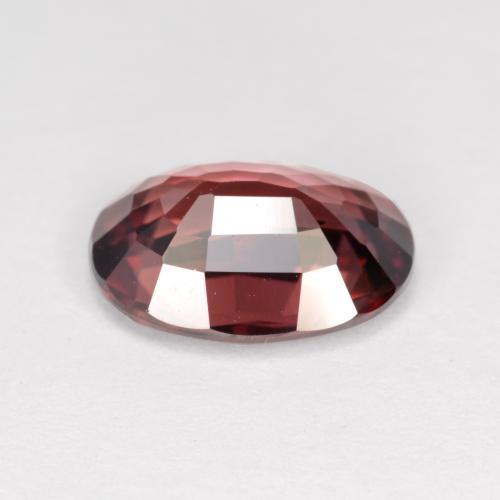 Zircone naturale rosso da 3,46 ct, taglio ovale, VVS