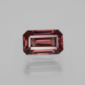 Zircone naturale rosa da 3,13 ct, taglio smeraldo, VVS