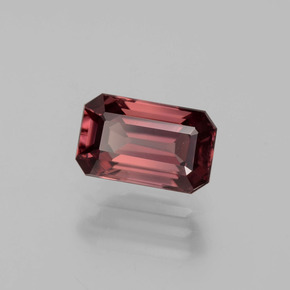 Zircone naturale rosa da 3,13 ct, taglio smeraldo, VVS