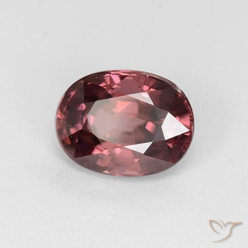 Zircone Rosso Merlot naturale da 3.44 ct, Ovale, VVS