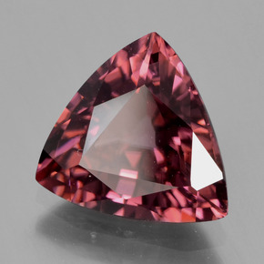 Zircone naturale rosa da 3,29 ct, trillion, VS