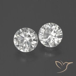Gemme di Zircone Bianco naturale da 2.56 ct, Rotondo, VS