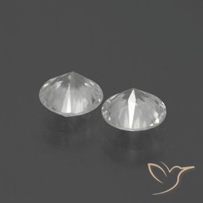 Gemme di Zircone Bianco naturale da 2.56 ct, Rotondo, VS