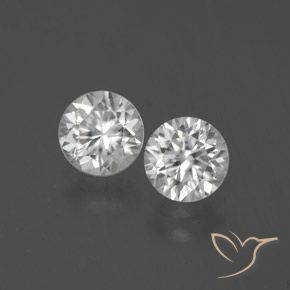 2.59ctw Naturale Bianco Zircone, Rotondo, VVS-VS