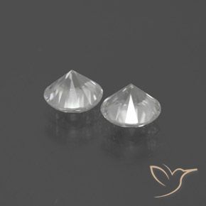 Gemme di Zircone Bianco naturale da 2.59 ct, Rotondo, VVS-VS