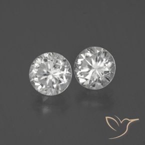 Gemme di Zircone Bianco naturale da 2.71 ct, Rotondo, VVS-VS