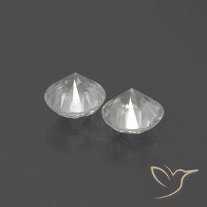 Gemme di Zircone Bianco naturale da 2.71 ct, Rotondo, VVS-VS