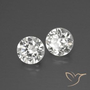 Gemme di Zircone Bianco naturale da 2.64 ct, Rotondo, VVS-VS