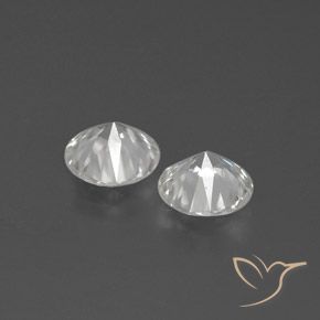 Gemme di Zircone Bianco naturale da 2.64 ct, Rotondo, VVS-VS