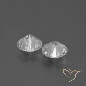 Gemme di Zircone Bianco naturale da 2.49 ct, Rotondo, VVS-VS